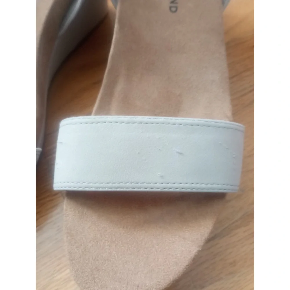 Lucky Brand Kanoa Women's Size 9 M Shoes Beige Leather Strappy Wedge Sandals